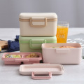 Lunch Box Eco-friendly Material Bamboo Fiber Portable Bento Box Food Storage Container Microwaveble For Picnic BPA Free