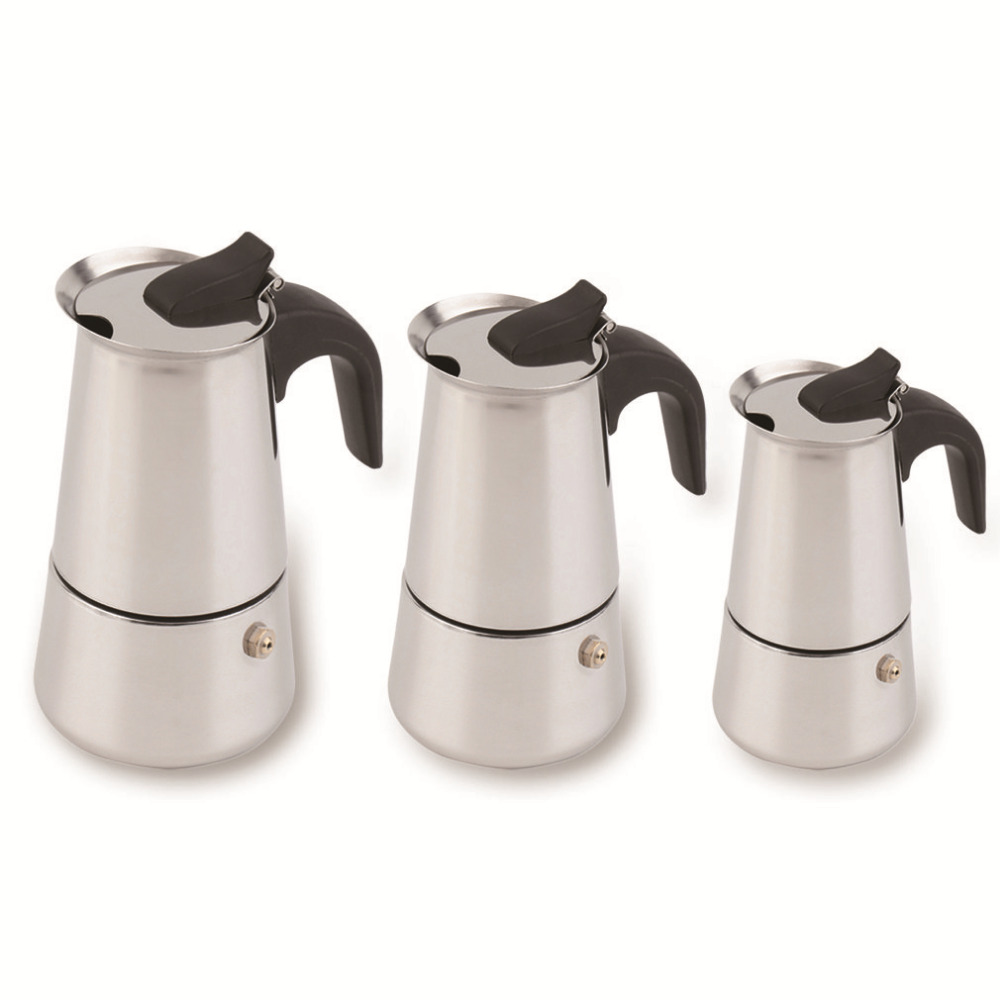 2/4/6 cups High quality Moka coffee kettle maker/moka pot,Espresso kettles coffee makers pot stainless steel moka coffee machi