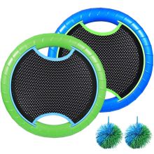 VORCOOL Slap Ball Hand Trampoline Super Disc Flying Disk Bounce Game with Rubberband Bouncy Ball (Random Color)