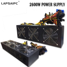 Lapsaipc 2600W Switching Power Supply New and original Mining machine Miner 94% High Efficiency supports 8-12 GPU 180V to 240V