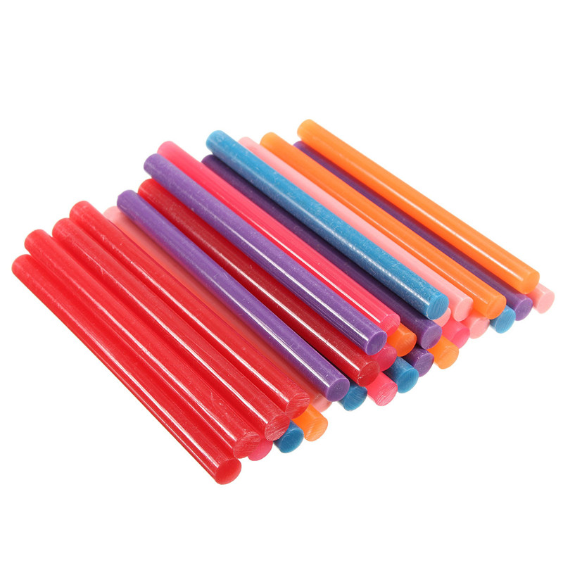 30Pcs 7x100mm Colorful Hot Melt Glue Sticks For Electric Glue Gun DIY Craft Repair Adhesive Sticks Accessories 7mm Glue Sticks