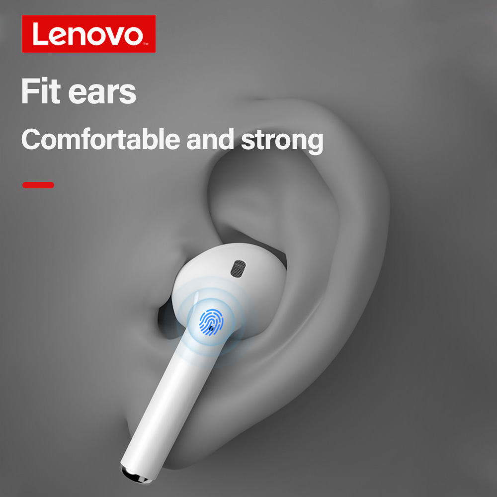 Lenovo Headphones True Wireless Bluetooth 5.0 Earphone Touch Control Dynamic HIFI Stereo Headset Ultra-light with Charging Box