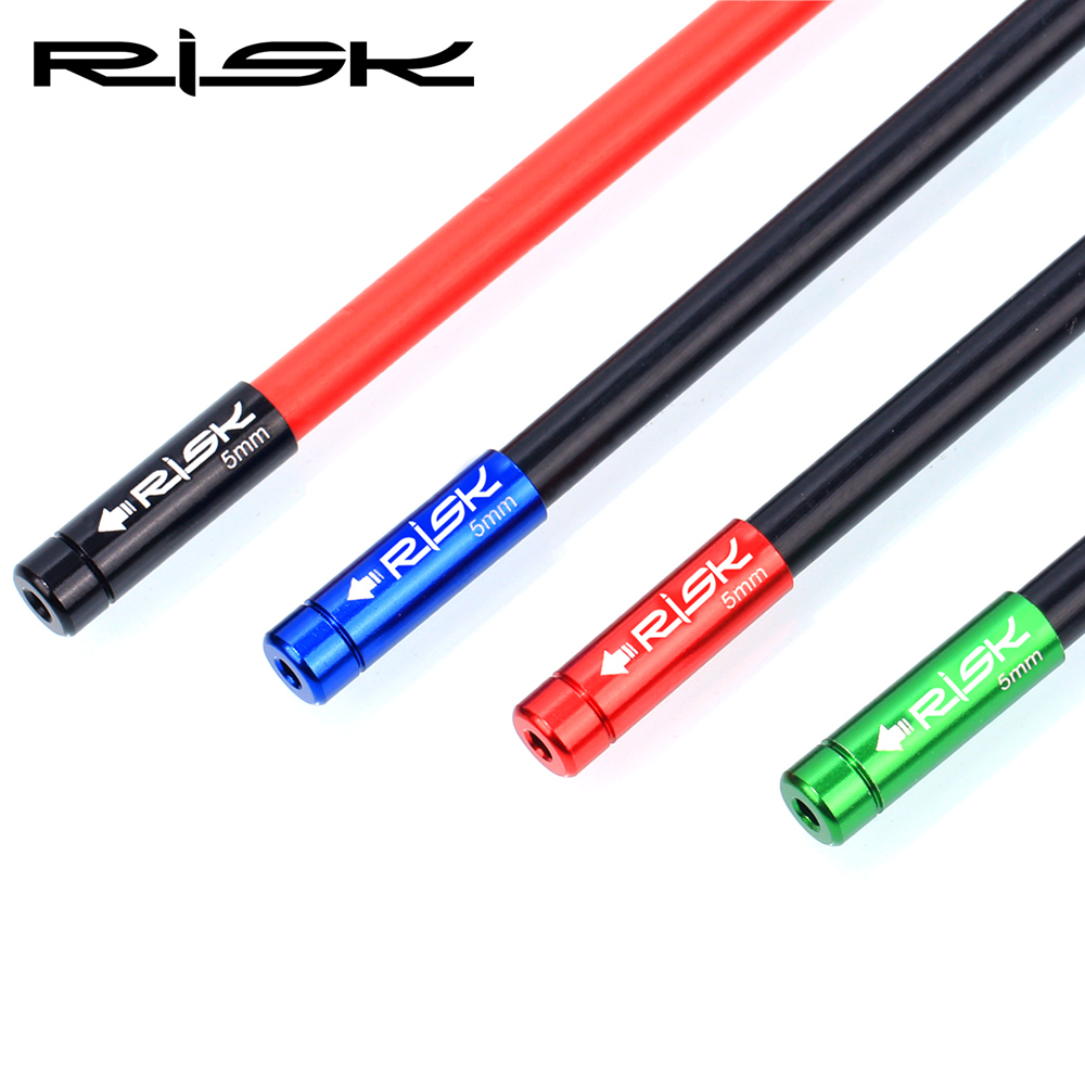 RISK 10PCS Shift/Brake Cable End Cap 4mm/5mm Mountain Road Bike Bicycle Line Pipe Waterproof Aluminum Alloy Cap Tube Dust Cap