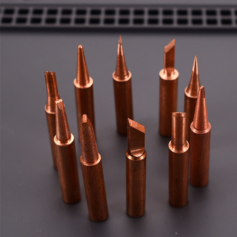 Nonmagnetic pure Copper 900M-T Soldering Iron Tip For Hakko 936 Soldering Station Soldering Tips with 936 907 sleeve casing