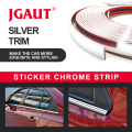 Silver 4mm x 13m Car Decoration Sticker Car Chrome Styling Molding Trim Air Outlet Strip Decoration Taillight Edge Accessories