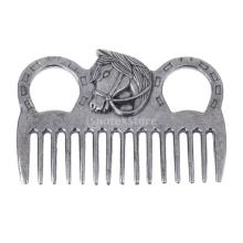 Sturdy Stainless Steel Horse Pony Grooming Tool Comb Currycomb Equestrian Equipment Horse Grooming Comb