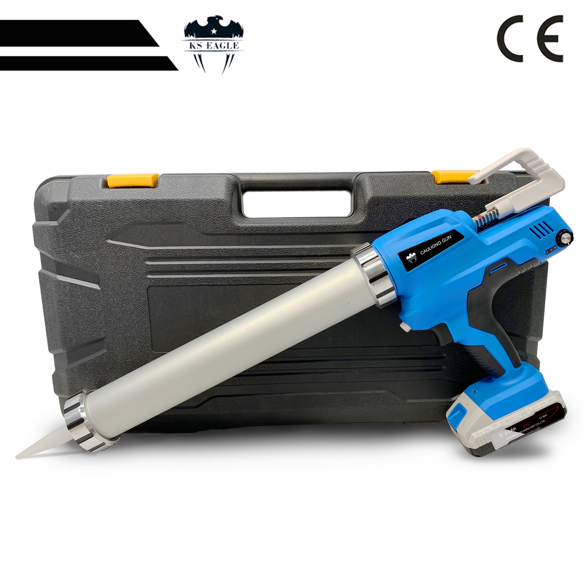 Electric Cordless Caulking Gun With Li-Batteries 21V DIY Electric CorHandheld Glass Hard Rubber Sealant Guns Tool