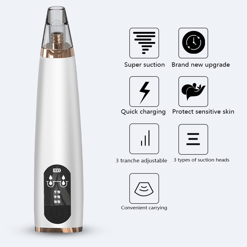 New Vacuum Blackhead Acne Removal Instrument Electric Nostril Face Nose Deep Cleansing Skin Care Recharge Machine Beauty Tool