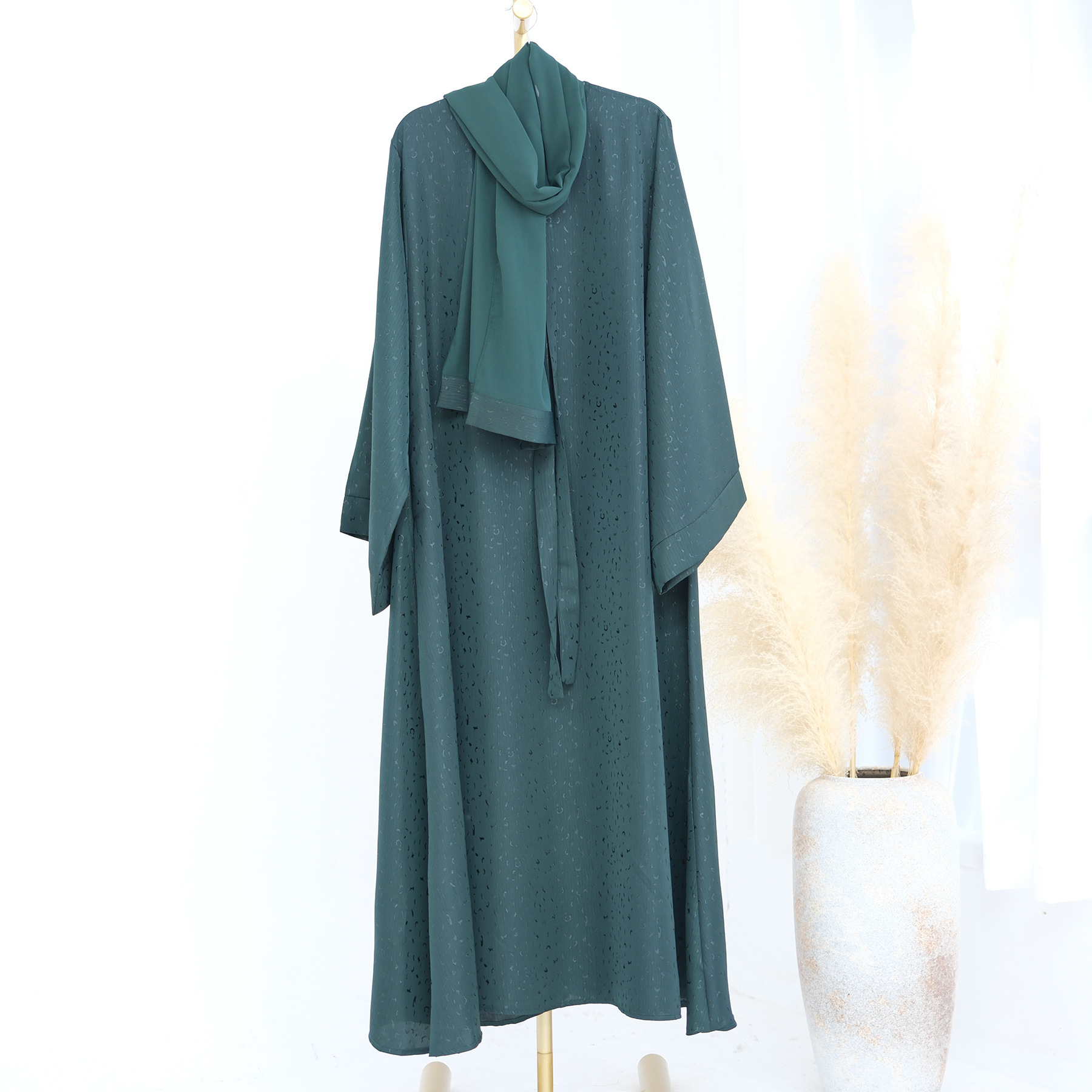 Satin Abaya Hijab Set (3)
