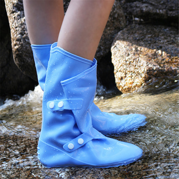 Hot Selling New Fashion Waterproof PVC Rain Shoes Cover Anti-Slip Fold-Able Reusable Outdoor Bicycle Silicone Rubber Boots