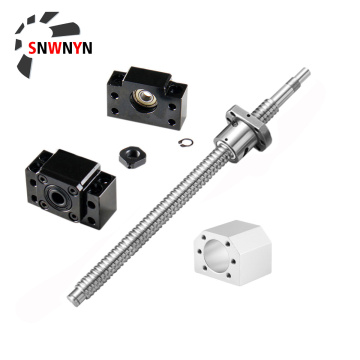 SFU1605 250 300 400 500 600 700 800 900mm Rolled Ball Screw C7 With End Machined+1605 Ball Nut+Nut Housing+BK/BF12 End Support