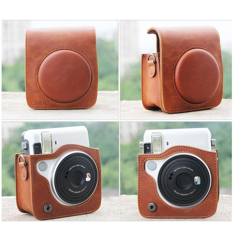 High Quality PU Leather Case Camera Shoulder Bag Cover for Fujifilm Fuji Instax Mini 70 Polaroid Camera Backpack