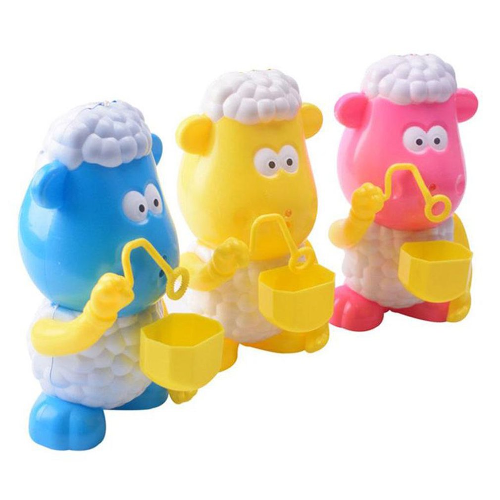 Lucky Sheep Bubble Machine Bubble Tool Automatic Lighting Network Red Lamb Electric Blowing Bubble Toy