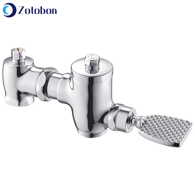 ZOTOBON Squatting Pan Flushing Valves Time Delay Valve Stool Flush Valve Pedal Flushing Valve Foot Driven Flushometer H240