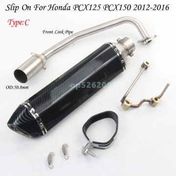 Slip on For Honda PCX125 PCX150 2012 2013 2014 2015 2016 Full Motorcycle GP Exhaust System Muffler Front Link Pipe DB Killer