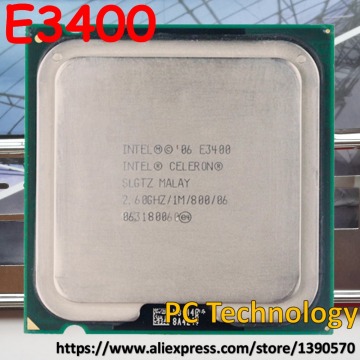 Original Intel Celeron Desktop Processor E3400 2.60GHz, 1M ,800MHz CPU free shipping ship out within 1 day