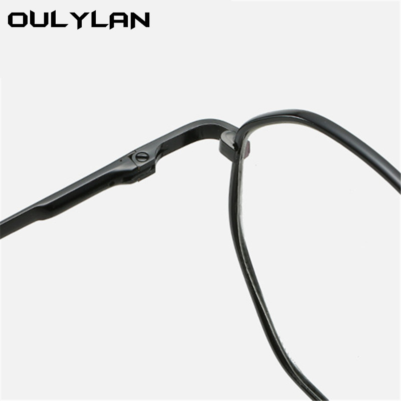 Oulylan Finished Myopia Glasses Women Men Blue Light Blocking Short Sight Eyewear Polygon Computer Prescription Eyeglasses -1.5