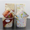 50pcs Disposable ice cream paper bowl thickening 300ml cartoon big salad fried yogurt bowl soup food paper cup with lid