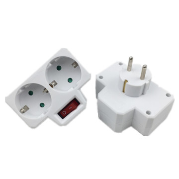 16A France Type EU Power Strip Plug Socket Electronic Socket Home Office Surge Protector EU Plug Extension Socket CE