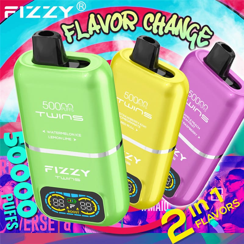 Fizzy Twins 50000 50k Puffs Disposable Vape Bar