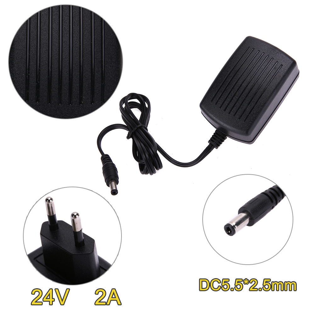 5.5mm x 2.5mm Universal Switch Power Supply 100-240V AC to DC 24V Converter Power Adapter 2A Charger EU AU US UK Plug