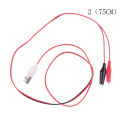 Copper Alligator Clips with Wire 50cm/75cm 2 color USB Male Power Connector Adapter Cable Test Leads Crocodile Clamp