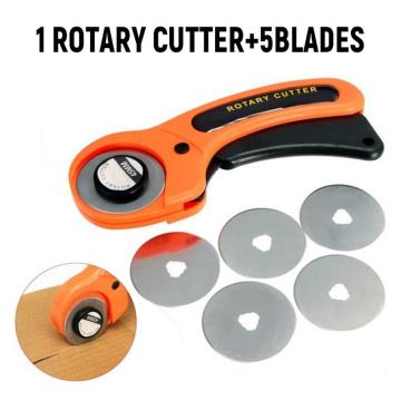 45mm Hob1PC Rotary Cutter 5PCS Blades For Sewing Quilting Fabric Cutting Craft Tool Handle Round Hob