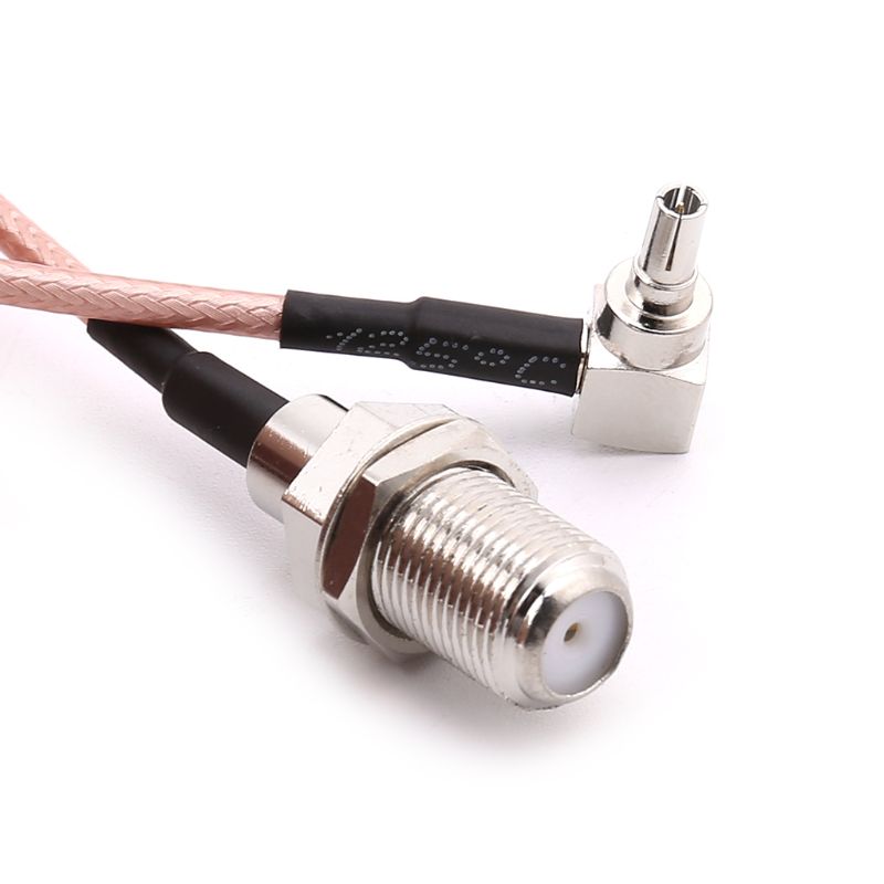 F Type Female Jack To CRC9 Male Right Angle RG316 Pigtail Cable 15cm For HUAWEI Modem