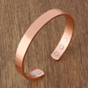 Pure Copper Energy Magnetic bangle Healthcare Bracelets fashion Bangle Jewelry Fitness Balance Rose Gold Color for Men women