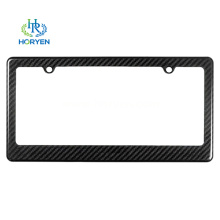 OEM black carbon fiber car number plate holder