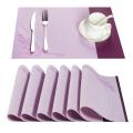 Topfinel PVC Flower Pattern Placemats for Dining Table Runner Linens place mat in Kitchen Accessories Cup Wine mat Christmas Gif