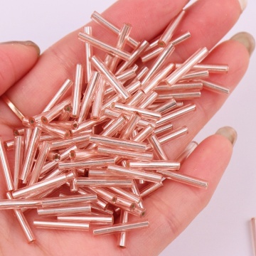 10g About 72 pieces 8/0 15mm long glass tube Bugle beads DIY for jewelry production process DIY accessories, bags, clothing