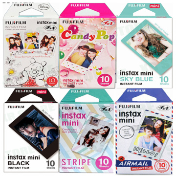 Fujifilm Instax Mini Film 11 8 9 Film 10 Sheet Mini Instant Photo Paper for Camera Instax Mini7s 50s 90 Blue Black Airmail