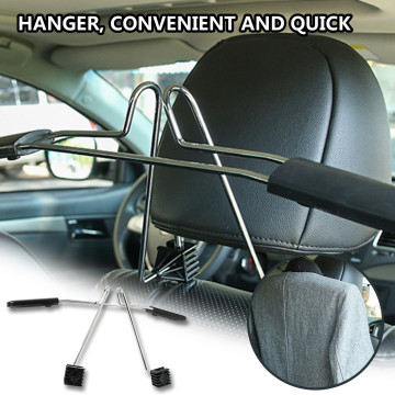 40# 2PC Car Coat Hanger Auto Back Seat Headrest Clothes Suits Shirts Jacket Holder Hook Stainless Steel Accessories Car Styling