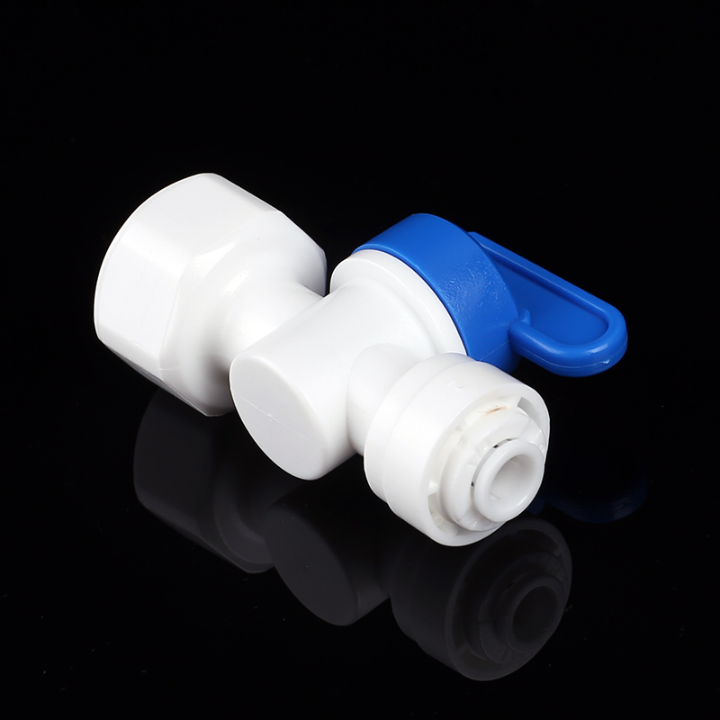 1/2" Female - 1/4" OD Tube PE Pipe Fitting Backwash Controlled Ball Valve Aquarium RO Water Filter Reverse Osmosis System