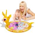 PVC Water Play Mat Deer Water Play Equipment Inflatable Baby Water Play Mat Deer Shape Tummy Time Toy For Newborns 3 6 9 Month