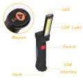 COB LED Flashlight Portable USB Rechargeable 5 Mode Working Light Magnetic Torch Lanterna Hanging Hook Lamp for Outdoor Camping