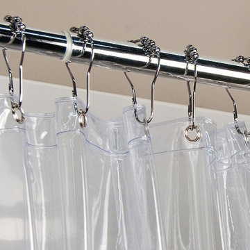 7X4cm 12pcs/set 5 Roller Ball Shower Curtain Rings Hooks Curtain Accessories Bathroom Hoist Type Metal Hook