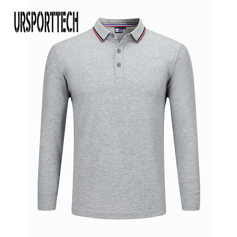 URSPORTTECH Polo Shirt Men Plus Size 3XL 4XL Sping Autumn Brand Men's Polo Shirt Long Sleeve Casual Male Shirt Mens Polo Shirts