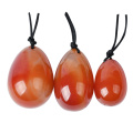 Dropshipping Yoni Jade Egg Set Natural Carnelian Massage Stone Kegel Exercise Pelvic Floor Vaginal Muscle Tighten Ben Wa Balls