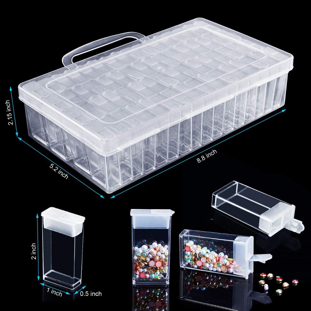 Diamond Painting Box Tool Accessories ! Daimond transparent plastic Organizer storage box, Storage Case jewelry Storage Box Gift