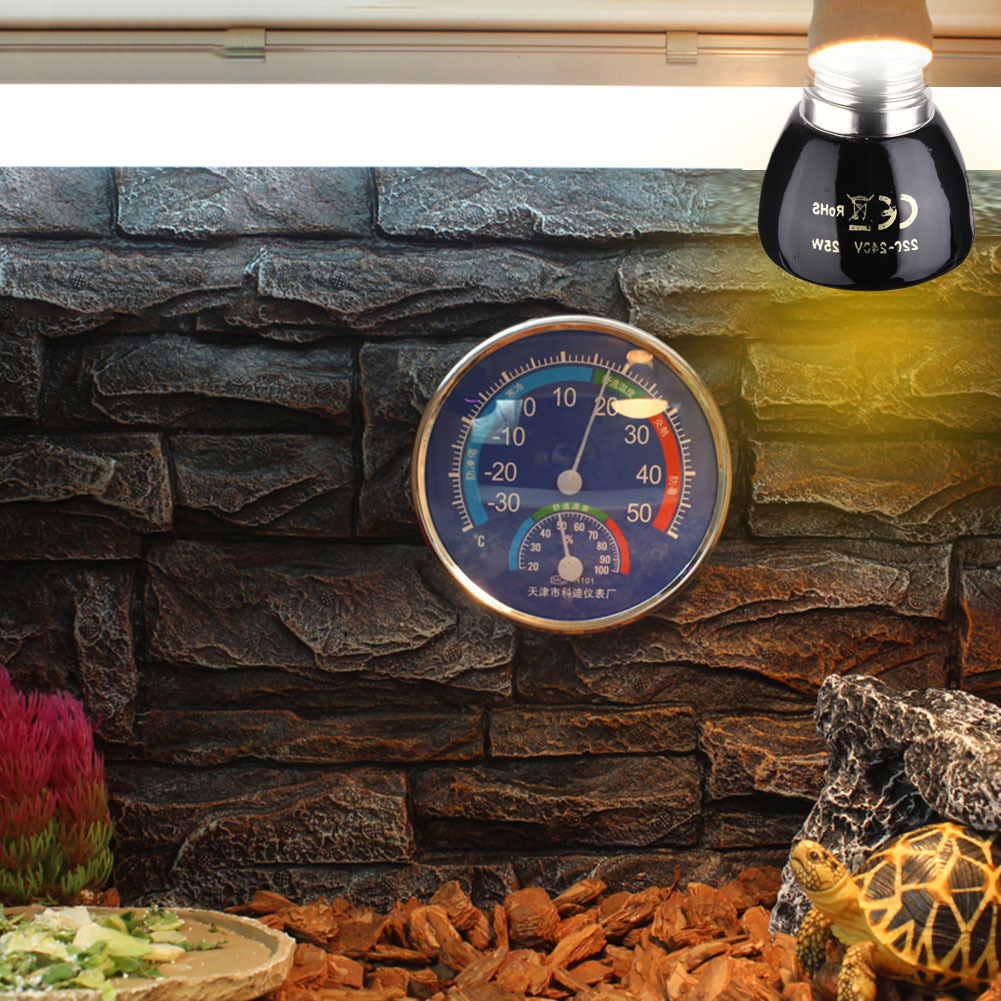 Top quality E27 Pet Heating lamp Black Infrared Ceramic Emitter Heat Light Bulb Pet Brooder Chickens Reptile Lamp 25/50/ 75/100W