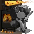 8.8inch Fireplace 4 Blade Heat Powered Stove Fan komin Log Wood Burner Eco Friendly Quiet Fan Home Efficient Heat Distribution