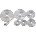 7pcs/Set 30mm Mini Diamond Saw Blade Silver Cutting Discs With 2X Connecting Shank For Dremel Drill Fit Rotary Tool