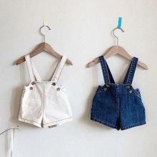 Children Overalls Denim Summer Baby Boys Denim Short Pants Girls Strap Shorts Kids Boys Jumpsuit Children's Jeans