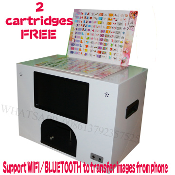 Nail printer and flower printer 5 nails printing and 3 roses printing at the same time with wifi and bluetooth to transfer photo