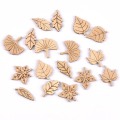 20-30mm Random Mixed Natural Leaves Wood Crafts Supplies DIY Scrapbooking Wooden Home Decoration Handmade Embellishments M2597