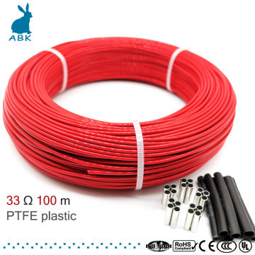 33ohm 100meter 12k PTFE flame retardant carbon fiber heating cable heating wire DIY special heating cable for heating supplies