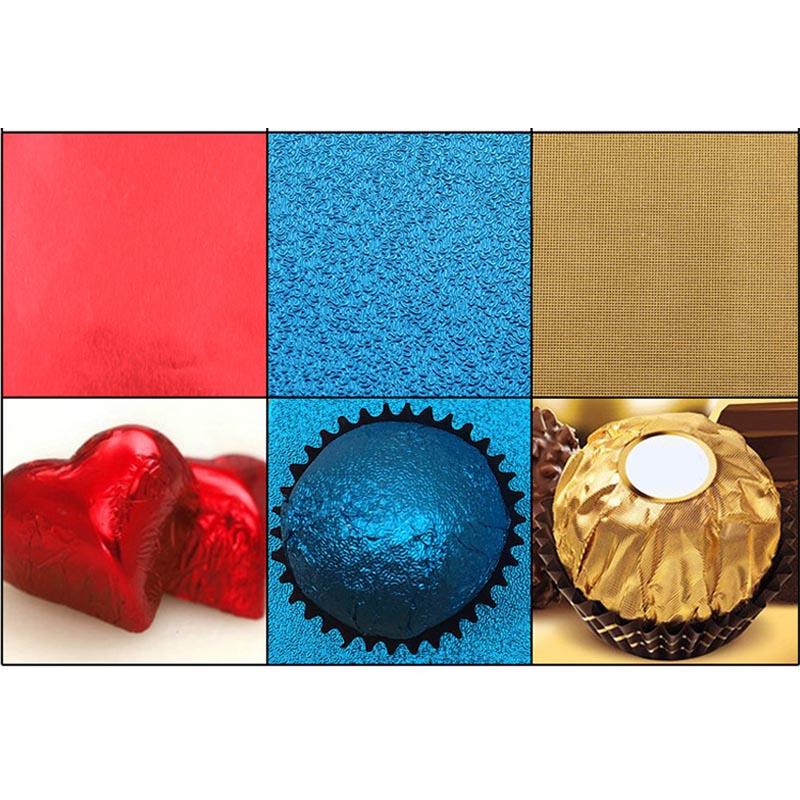 100pcs/Lot Colorful Tinfoils Chocolate Candy Tea Leaves Wrapping Papers DIY Food Pastry Decoration Packaging Foil Paper 8*8cm