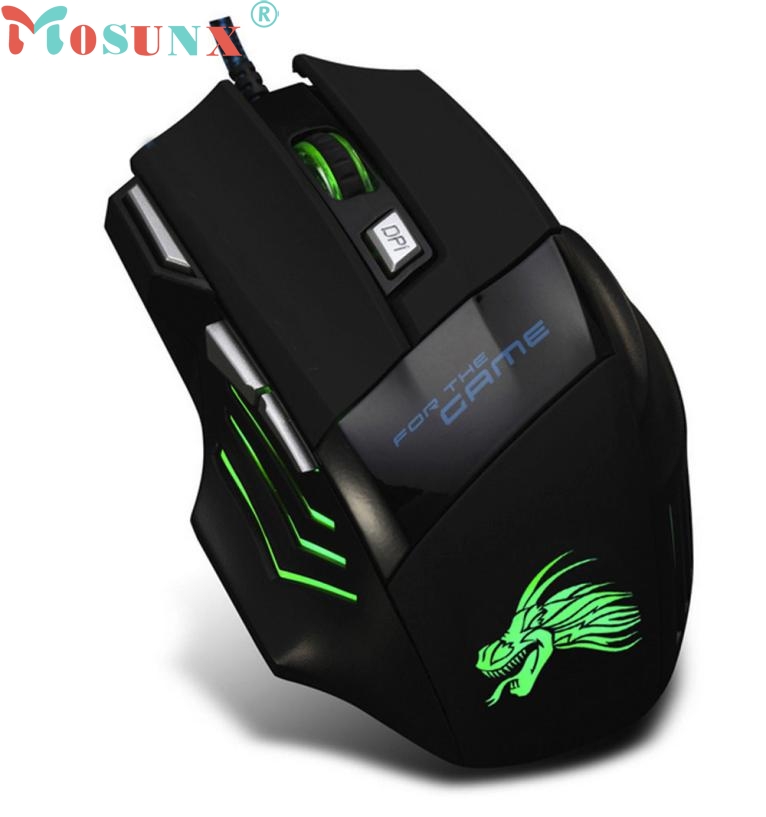 Top Quality Hot Selling Fashion Design 5500 DPI 7 Button LED Optical USB Wired Gaming Mouse Mice For Pro Gamer JUL 11 18Apr12